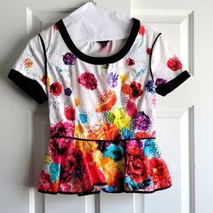 Floral peplum top by Prabal Gurung for Target size 4